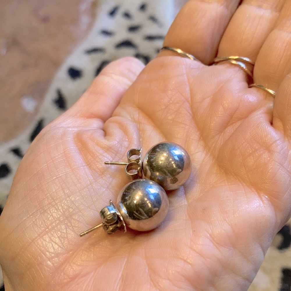 Sterling silver Tiffany & Co ball earrings posts